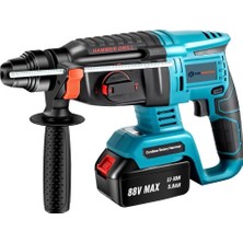 Euro Special Prohummer PH014 Kömürsüz 88VF 5AH Profesyonel Şarjlı Kırıcı Delici Matkap (Mavi)