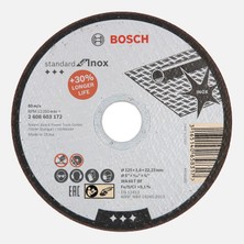 8 Adet Bosch 125X1,6 mm Standard Seri Düz Inox (Paslanmaz Çelik) Kesme Diski (Taş)