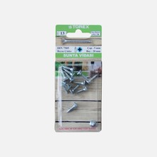 12 Adet Torex Dın 7505 Sunta Vidası 5X20 mm