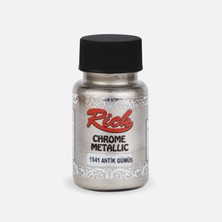 5 Adet Rich Chrome Metalik Antik Gümüş 60 cc