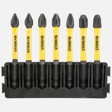 2 Adet Dewalt DT70818-QZ Flextorq 7 Parça 57 mm Philips(Ph1,ph2,ph3) Bits Uç Seti