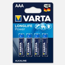 10 Adet Varta Longlife Power 4 Aaa Alkalin Pil