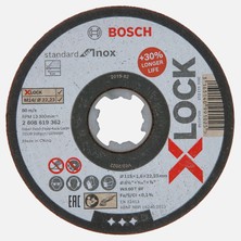 10 Adet Bosch X-Lock Standard For Inox 115X1.6 mm Düz Kesici Disk