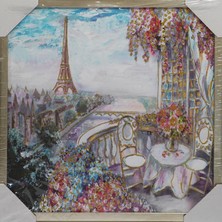 2 Adet Mina Art Işlemeli Kanvas Tablo 52X52 cm
