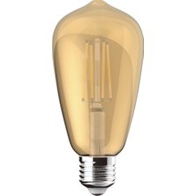 9 Adet Ecolite Vıntage Gold Rustica 4 W Sarı Klasik E27 Duy LED Ampul
