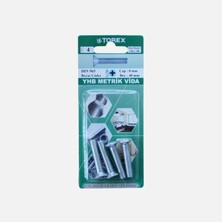 12 Adet Torex Dın 965 Yhb Küt Uçlu Metrik Vida 8X40 mm