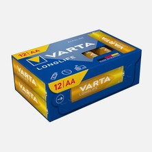 12 Adet Varta Longlife Aa Cube 12 Alkain Pil