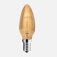 10 Adet Ecolite LED Filament Gold 4 W Sarı 2200K E14 LED Ampul