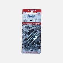 12 Adet Torex M5X40 Civata Somun Pul Bağlantı Seti