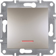 5 Adet Schneider A Plus Işıklı Liht Bronz