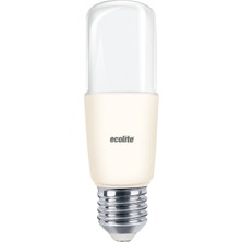 10 Adet Ecolite T37 9 W Beyaz Stick E27 Duy LED Ampul