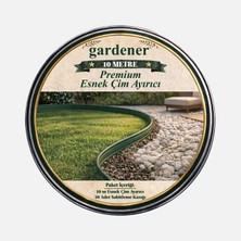 4 Adet Gardener Kazıklı Çim Ayırıcı 7,5cm x 10 Metre Yeşil