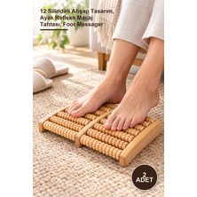 Yenilig 2 Adet Ayak Masaj Aleti – 12 Silindirli Ahşap Tasarım, Ayak Refleks Masaj Tahtası, Foot Massager