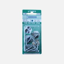 12 Adet Torex Dın 965 Yhb Küt Uçlu Metrik Vida 4X30 mm