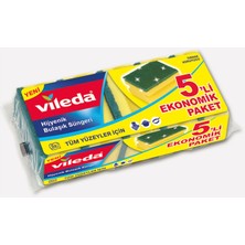 5 Adet Vileda 5li Dikdörtgen Bulaşık Süngeri