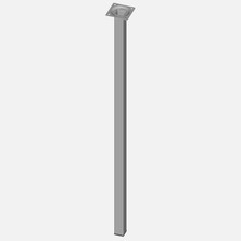 10 Adet Regalux Masa Ayağı Çelik Boru Kare 700MM Beyaz
