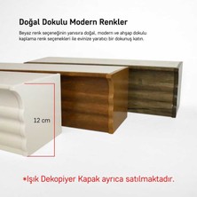 5 Adet Slimflex Işık Panolu Perde Rayı Beyaz