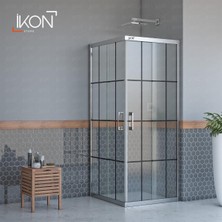 ikon Enzo Kare | Krom Karolaj Duş Kabini H:190