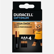 12 Adet Duracell Optimum 4’lü Aaa Alkalin Ince Kalem Pil