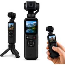 Euro Special Castu HJD05 Ultra Kompakt 4K Pocket Kamera 3 Eksen Stabilizasyonlu Wi-Fi Kamera Seti
