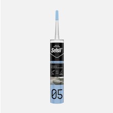 6 Adet Selsil Mutfak ve Banyo Silikonu (Anti-Küf) Şeffaf 280 ml