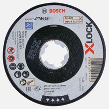 12 Adet Bosch X-Lock Expertfor Metal Kesici Disk 115X1.6 mm Düz