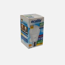 10 Adet Ecolite A60 LED Ampul 12W E27 3000K Sarı Işık