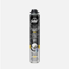 4 Adet Selsil Taş ve Tuğla Yapıştırıcı Jel Köpük Sarı 830 gr