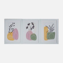 2 Adet Mina Art Çerçeveli Tablo 3'lü 23X30 cm