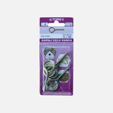 12 Adet Torex Kapalı Uçlu Kanca 21X100 mm
