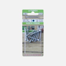 12 Adet Torex Dın 7505 Sunta Vidası 4.5X40 mm