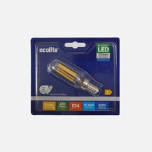 8 Adet Ecolite T25 LED Filament 4W E14 2700K Sarı Işık