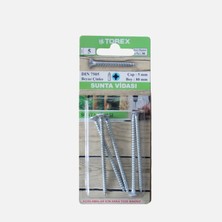 12 Adet Torex Dın 7505 Sunta Vidası 5X80 mm