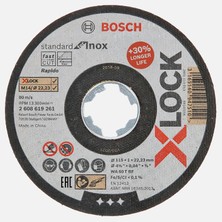 10 Adet Bosch X-Lock 115X1 mm Standard For Inox Rapido Kesici Disk