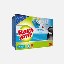 4 Adet Scotch Brite Fresh Oluklu Çizmez Sünger 2'li