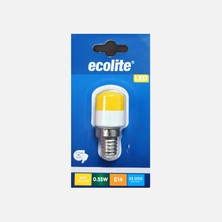 11 Adet Ecolite ST26 0.55 W Sarı Klasik E14 Duy LED Ampul