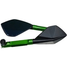rialli Motosiklet Modifiye Ayna (Dekoratif) Cnc (Yeşil)