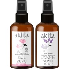 Akita Doğal Gül Ve Lavanta Suyu Cam Şişe 2X100mL