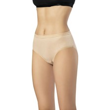 İncili Tekstil Kadın Fitilli Ribana Bato Külot - Ten - XL - Model 5020