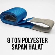 Maysafe Polyester Sapan Halat 8 Ton - 3 Metre // 6:1 Kalite Ce Belgeli / Gözlü Yük Taşıma Halatı