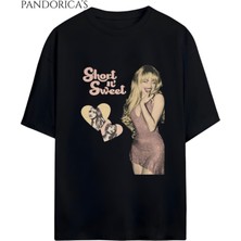 Sabrina Carpenter Baskılı Yazılı Unisex Relaxed Kalıp Pamuklu T-Shirt