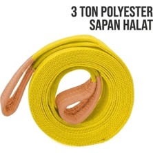 Maysafe Polyester Sapan Halat 3 Ton - 4 Metre // 6:1 Kalite Ce Belgeli / Gözlü Yük Taşıma Halatı