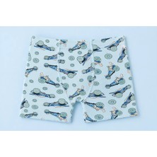 Incili Kids Erkek Çocuk Açık Mavi Uçaklar Desenli Pamuklu Boxer - 7-8 Yaş