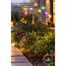 Yenilig 5 Adet Solar Bahçe Aydınlatması – 8 Ledli 2 Modlu Rgb Renkli Güneş Enerjili Dış Mekan Aydınlatma, Solar Garden Light