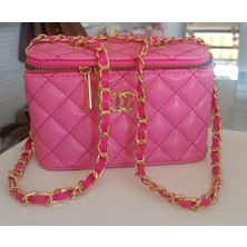 Ases Store Chanel Kutu Model Çapraz Çanta / Hediye Çanta (Pembe)