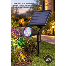 Yenilig 10 Adet Solar Bahçe Armatürü – 7W Kazıklı Rgb Aydınlatma, Güneş Enerjili Dış Mekan Solar Light Stake Lamp MZ-301A
