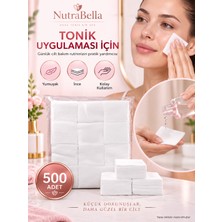 Nutrabella Makyaj Temizleme Pedi, Ince, Yumuşak Yüz Temizleme Mendilleri Kirpik Temizliği 500 Adet
