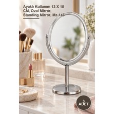 Yenilig 3 Adet Ayaklı Oval Ayna – Ayaklı Kullanım 13 x 15 Cm, Oval Mirror, Standing Mirror, MZ-146