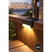 Yenilig 5 Adet Solar Köşebent Lamba – Gün Işığı Renk, Güneş Enerjili Köşe Aydınlatma ve Solar Corner Light