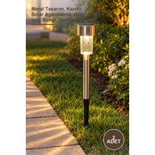 Yenilig 2 Adet Metal Gövdeli Solar Bahçe Lambası – Metal Tasarım, Kazıklı Solar Aydınlatma, Gün Işığı Rengi, Garden Light